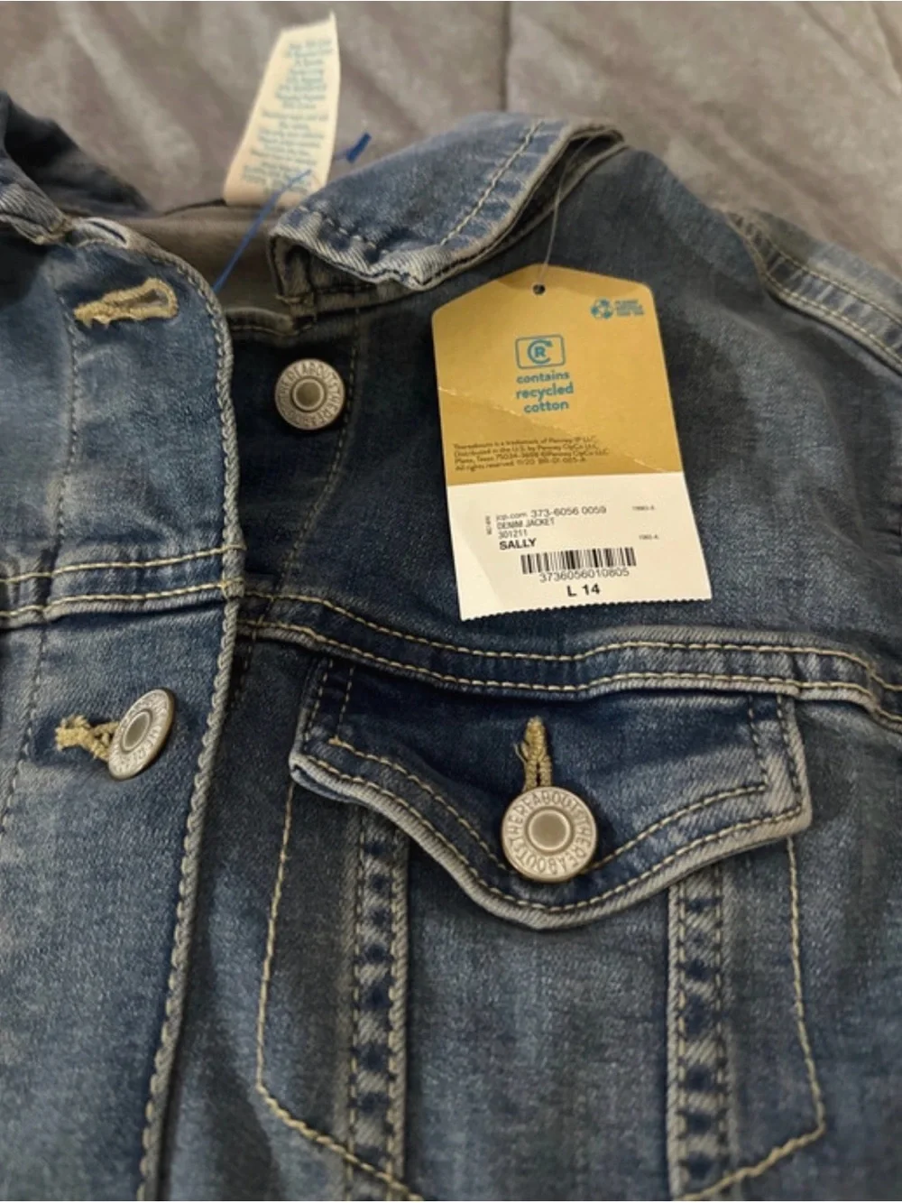 Kids Denim Jean Jacket - Light Blue